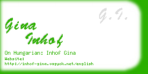 gina inhof business card